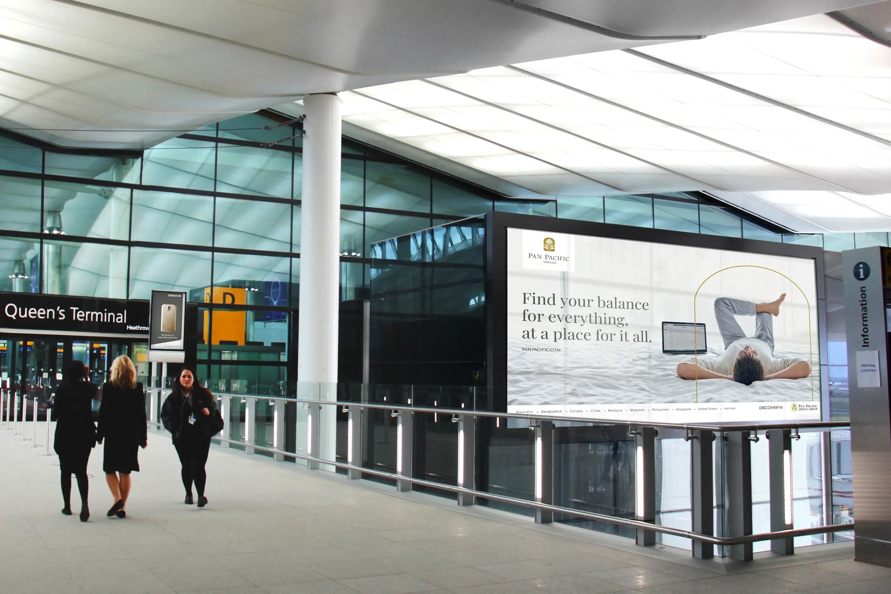 Pan Pacific Yangon Display at Airport